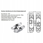 ZAWIAS WPUSZCZANY NIEWIDOCZNY 23x95mm LEWY CHROMOWANY DO DRZWI