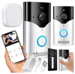 INTELIGENTNY WIDEODOMOFON DZWONEK BEZPRZEWODOWY Z KAMERĄ SMART WIFI PIR