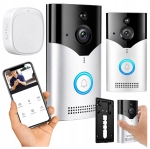 INTELIGENTNY WIDEODOMOFON DZWONEK BEZPRZEWODOWY Z KAMERĄ SMART WIFI PIR