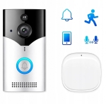 INTELIGENTNY WIDEODOMOFON DZWONEK BEZPRZEWODOWY Z KAMERĄ SMART WIFI PIR