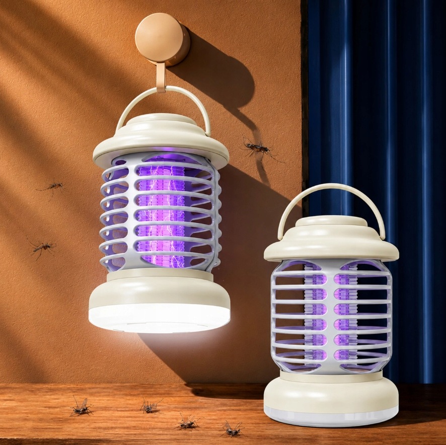 PRZENOŚNA LAMPA OWADOBÓJCZA UV NA MUCHY KOMARY ĆMY OWADYDO OGRODU NA TARAS