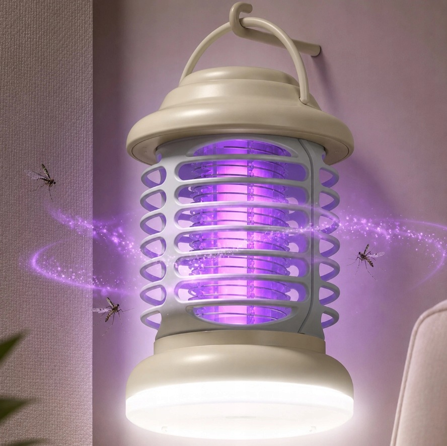PRZENOŚNA LAMPA OWADOBÓJCZA UV NA MUCHY KOMARY ĆMY OWADYDO OGRODU NA TARAS