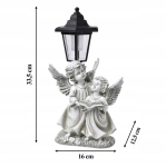 ANIOŁEK SOLARNY LAMPION ZNICZ DEKORACJA NA CMENTARZ DO OGRODU 33,5CM