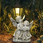 ANIOŁEK SOLARNY LAMPION ZNICZ DEKORACJA NA CMENTARZ DO OGRODU 33,5CM