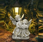 ANIOŁEK SOLARNY LAMPION ZNICZ DEKORACJA NA CMENTARZ DO OGRODU 33,5CM