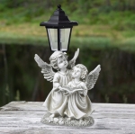 ANIOŁEK SOLARNY LAMPION ZNICZ DEKORACJA NA CMENTARZ DO OGRODU 33,5CM