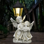 ANIOŁEK SOLARNY LAMPION ZNICZ DEKORACJA NA CMENTARZ DO OGRODU 33,5CM