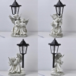 ANIOŁEK SOLARNY LAMPION ZNICZ DEKORACJA NA CMENTARZ DO OGRODU 33,5CM
