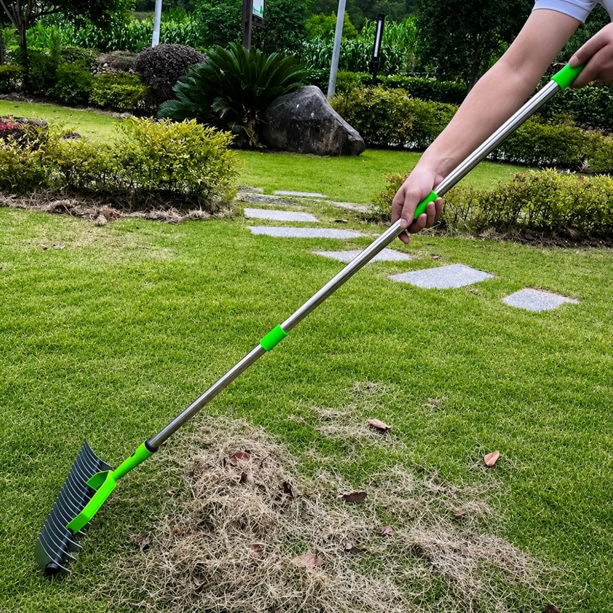 AERATOR WERTYKULATOR RĘCZNY GRABIE WAHADŁOWE DO TRAWY ZIEMI STALOWE 130cm