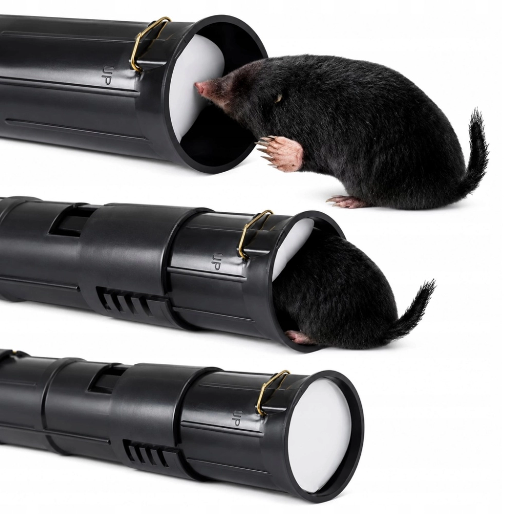PUŁAPKA NA KRETY NORNICE RURKA TUBA ŁAPKA KRETOŁAPKA CHWYTACZ ŻYWOŁAPKA