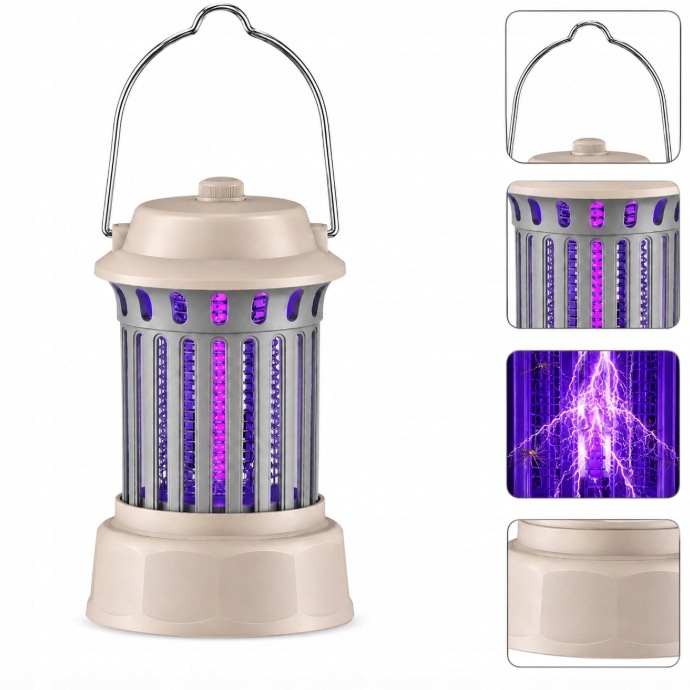 PRZENOŚNA LAMPA OWADOBÓJCZA UV NA MUCHY KOMARY ĆMY OWADY DO OGRODU NA TARAS
