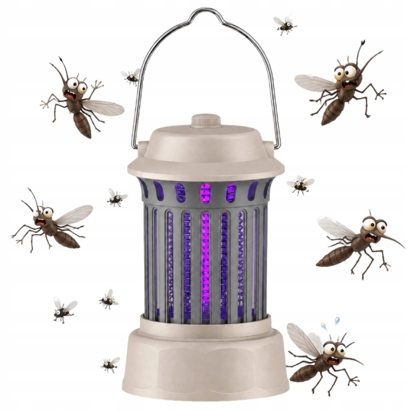 PRZENOŚNA LAMPA OWADOBÓJCZA UV NA MUCHY KOMARY ĆMY OWADY DO OGRODU NA TARAS