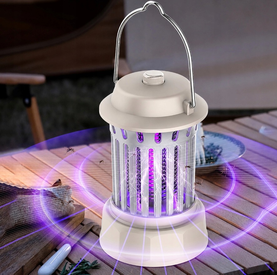 PRZENOŚNA LAMPA OWADOBÓJCZA UV NA MUCHY KOMARY ĆMY OWADY DO OGRODU NA TARAS