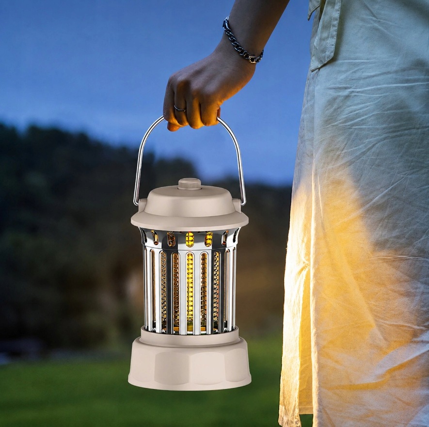 PRZENOŚNA LAMPA OWADOBÓJCZA UV NA MUCHY KOMARY ĆMY OWADY DO OGRODU NA TARAS