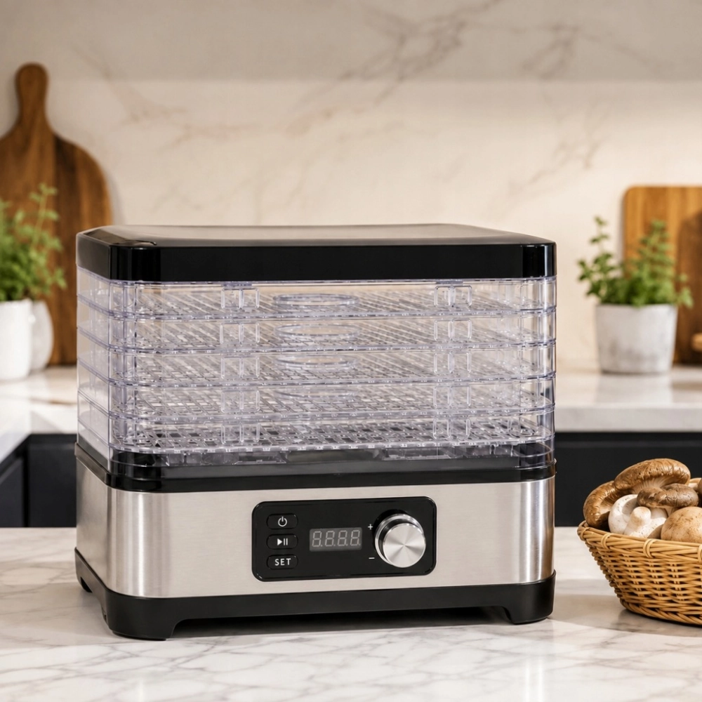 SUSZARKA DO GRZYBÓW OWOCÓW SPOŻYWCZA REGULACJA TEMPERATURY TIMER 500W 6 SIT