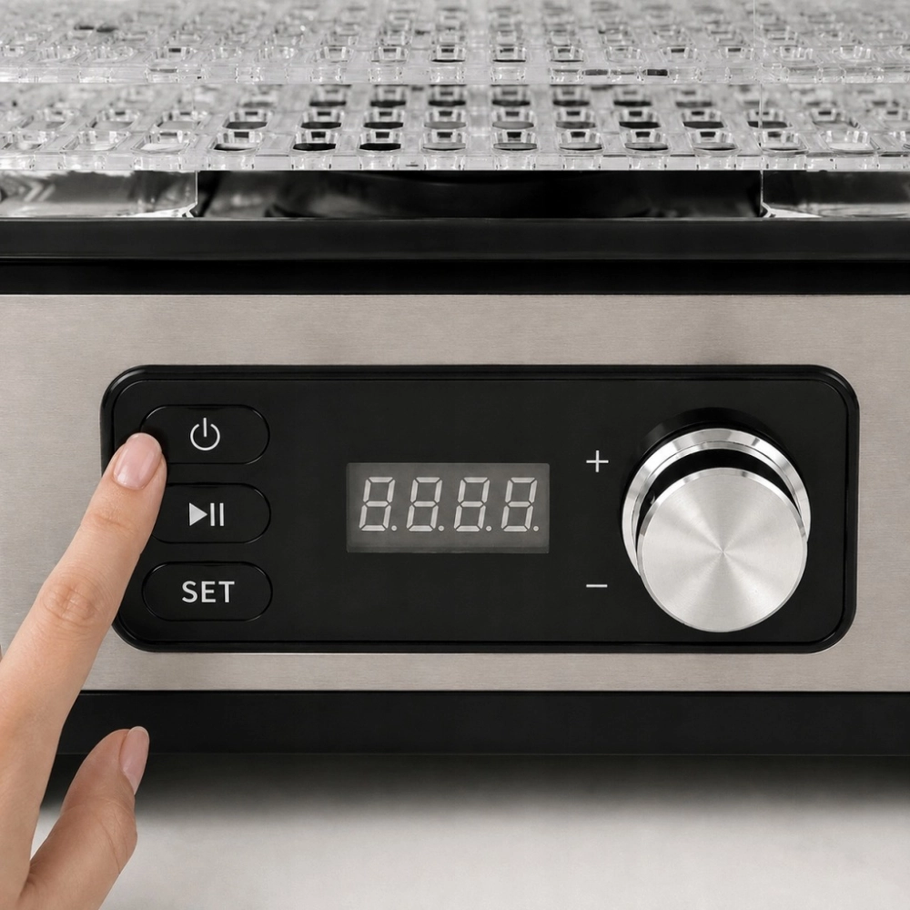 SUSZARKA DO GRZYBÓW OWOCÓW SPOŻYWCZA REGULACJA TEMPERATURY TIMER 500W 6 SIT