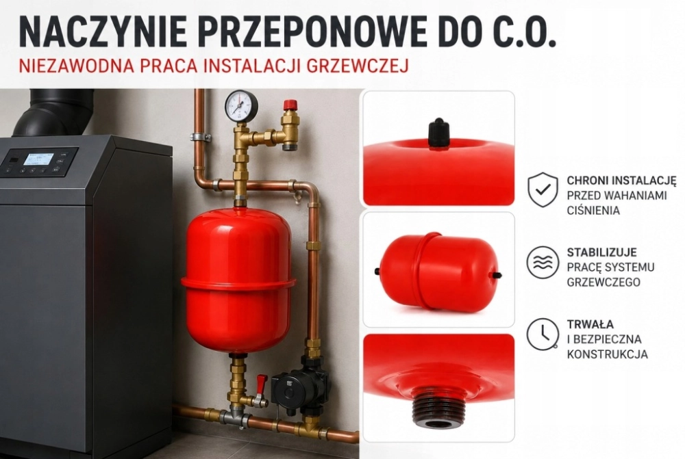 NACZYNIE PRZEPONOWE DO C.O. 50 L IBAIONDO ZBIORNIK DO INSTALACJ