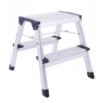 PODEST ROBOCZY ALUMINIOWY SKŁADANY PLATFORMA DRABINA 150 kg 30 cm 1 STOPIEŃ