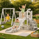 ZJEŻDŻALNIA WOLNOSTOJĄCA DZIECIĘCA ŚLIZGAWKA DRABINKA DZIECI DOMOWA KOSZ