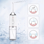 IRYGATOR DO ZĘBÓW DENTYSTYCZNY BEZPRZEWODOWY 4 KOŃCÓWKI 3 TRYBY 230 ml USB