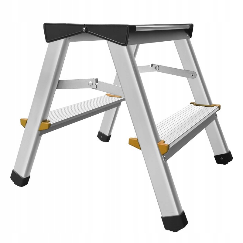DRABINA ROBOCZA ALUMINIOWA SKŁADANA PODEST PLATFORMA 1 STOPIEŃ 40 cm