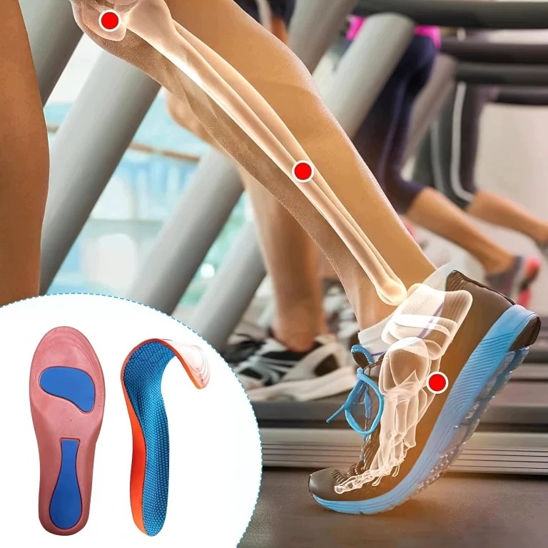 SPORTOWE WKŁADKI DO BUTÓW AMORTYZUJĄCE ORTOPEDYCZNE Z PAMIĘCIĄ 43-45