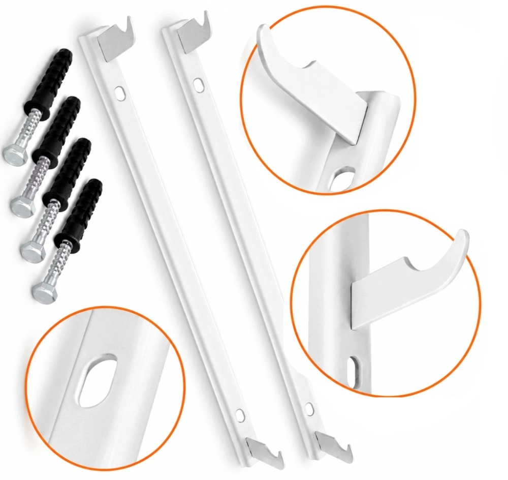 WIESZAK DO GRZEJNIKA ALUMINIOWEGO H 500 mm GRZEJNIKOWY PODWÓJNY