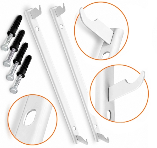 WIESZAK DO GRZEJNIKA ALUMINIOWEGO H 500 mm GRZEJNIKOWY PODWÓJNY