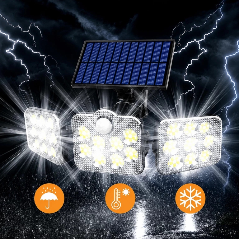 LAMPA SOLARNA OGRODOWA 138 LED ZEWNĘTRZNA Z CZUJNIKIEM RUCHU ZMIERZCHU