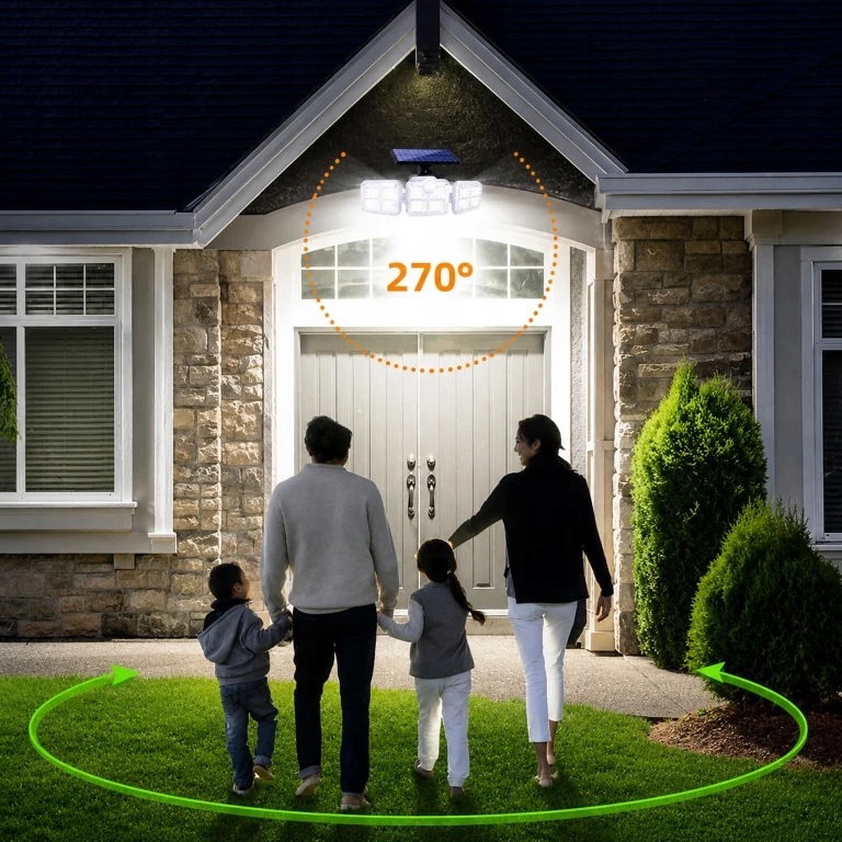 LAMPA SOLARNA OGRODOWA 138 LED ZEWNĘTRZNA Z CZUJNIKIEM RUCHU ZMIERZCHU