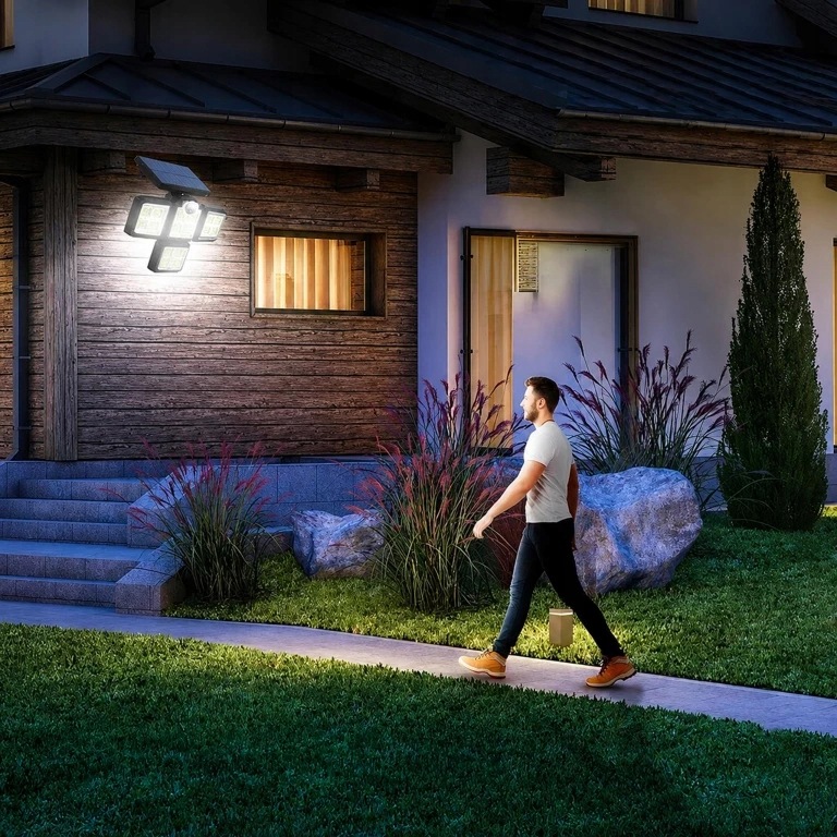 LAMPA SOLARNA OGRODOWA 138 LED ZEWNĘTRZNA Z CZUJNIKIEM RUCHU ZMIERZCHU