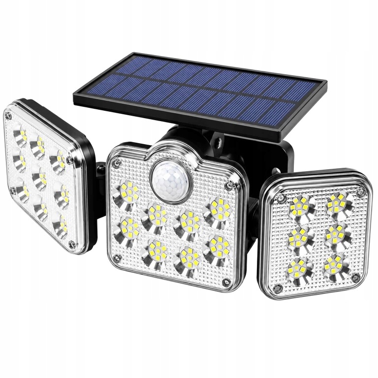 LAMPA SOLARNA OGRODOWA 138 LED ZEWNĘTRZNA Z CZUJNIKIEM RUCHU ZMIERZCHU