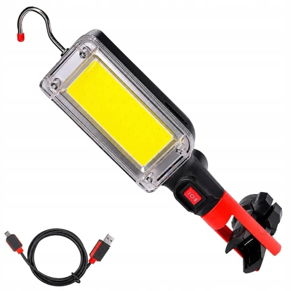 LATARKA LAMPA WARSZTATOWA KANAŁOWA LED Z HAKIEM MAGNESEM 700 LM 20 W MOCNA