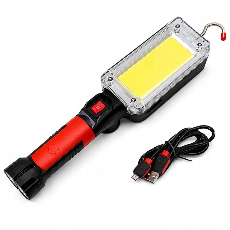 LATARKA LAMPA WARSZTATOWA KANAŁOWA LED Z HAKIEM MAGNESEM 700 LM 20 W MOCNA