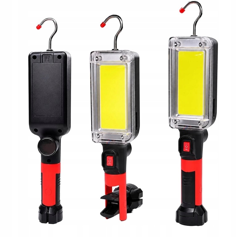 LATARKA LAMPA WARSZTATOWA KANAŁOWA LED Z HAKIEM MAGNESEM 700 LM 20 W MOCNA