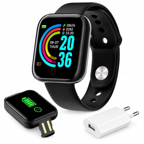SMARTWATCH OPASKA SPORTOWA ZEGAREK DAMSKI MĘSKI PULS BLUETOOTH SMS SEN