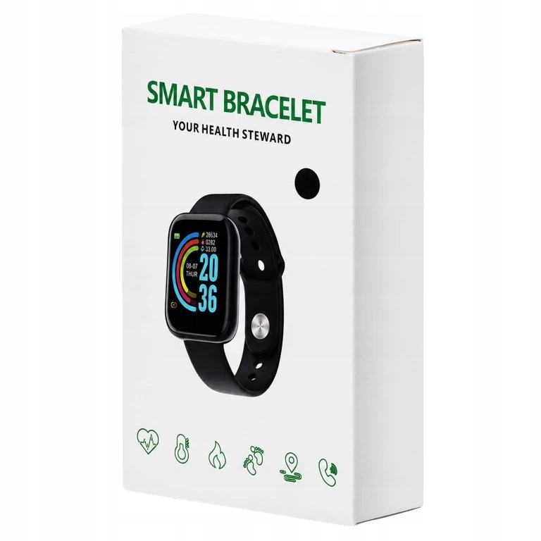 SMARTWATCH OPASKA SPORTOWA ZEGAREK DAMSKI MĘSKI PULS BLUETOOTH SMS SEN