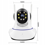 KAMERA BEZPRZEWODOWA OBROTOWA 360 NIANIA ELEKTRONICZNA WIFI DO MONITORINGU