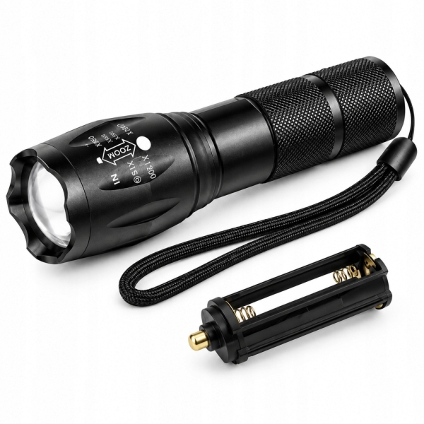 LATARKA TAKTYCZNA LED T6 WODOODPORNA WOJSKOWA 10W 200LM MOCNA ZOOM 300M