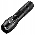 LATARKA TAKTYCZNA LED T6 WODOODPORNA WOJSKOWA 10W 200LM MOCNA ZOOM 300M