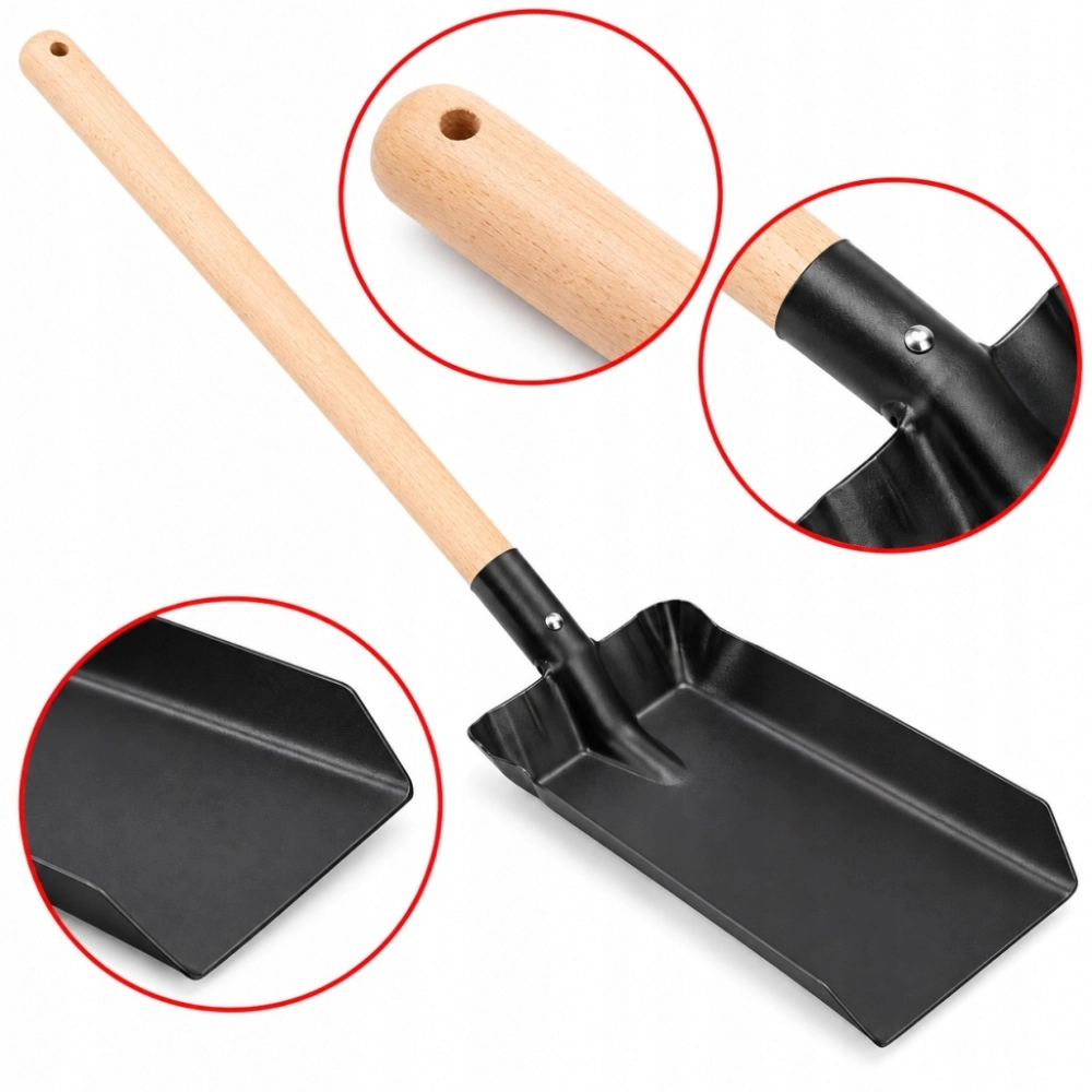 ŁOPATKA MALOWANA DO PIECA C.O WĘGLA MIAŁU SZUFELKA 50 cm TRZON DREWNIANY
