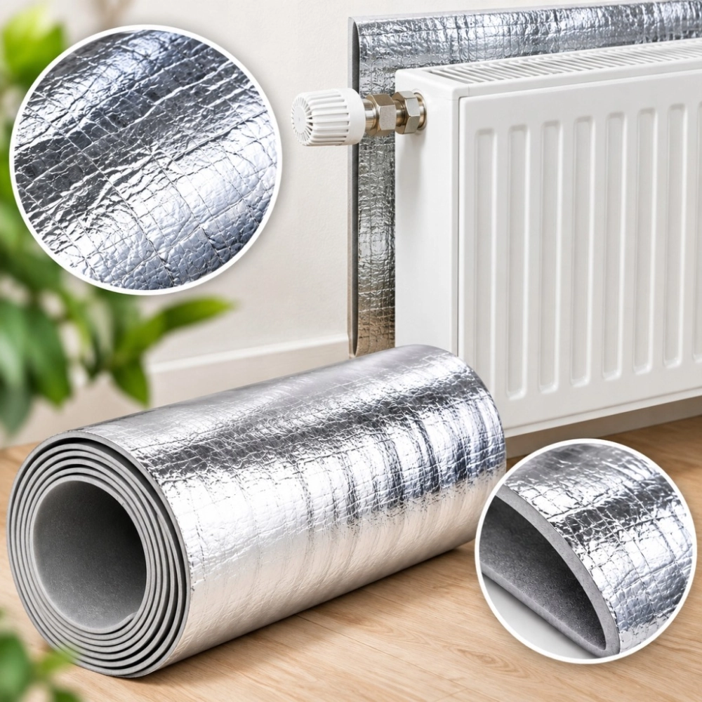 EKRAN ZAGRZEJNIKOWY GRZEJNIKOWY PIANKA 10 m / 50cm MATA ALUMINIOWA GRUBA