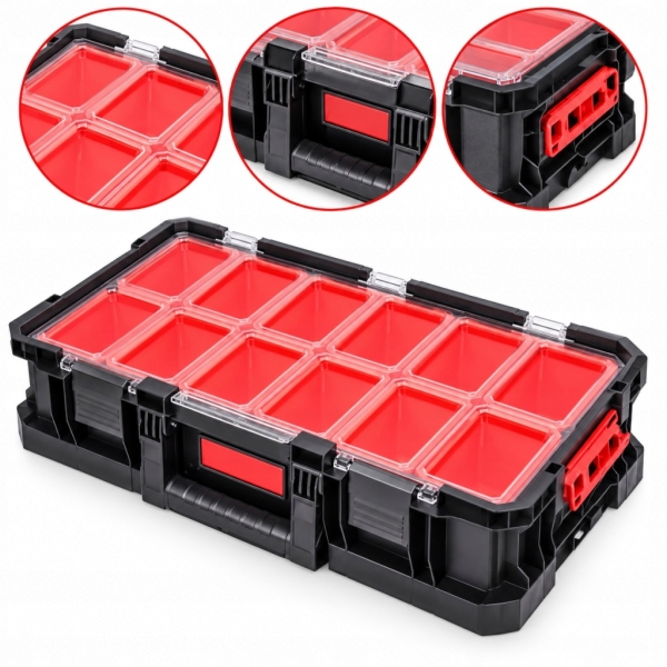 ORGANIZER NARZĘDZIOWY QBRICK TWO PLUS 14,3 L 9 POJEMNIKÓW MODUŁOWY
