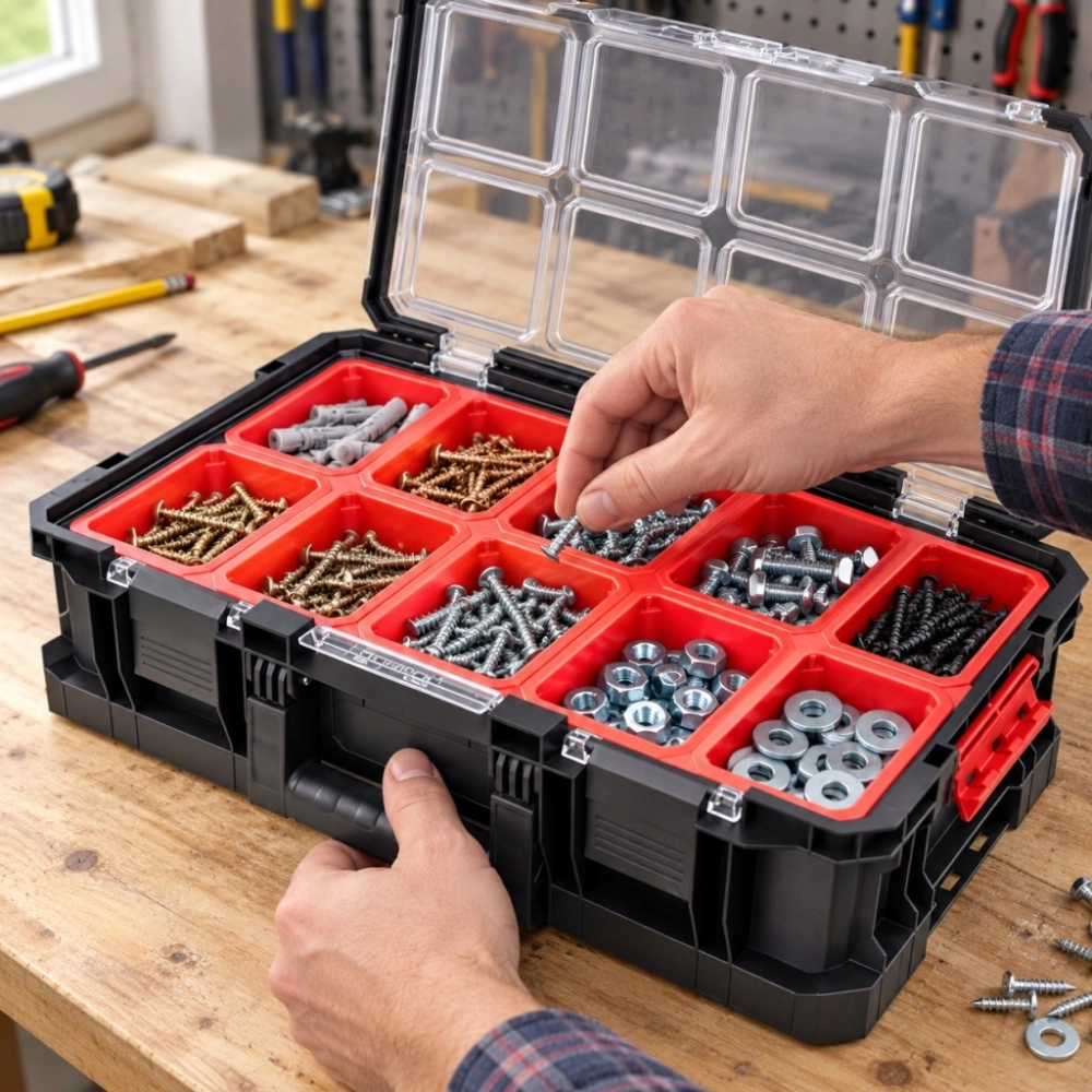ORGANIZER NARZĘDZIOWY QBRICK TWO PLUS 14,3 L 9 POJEMNIKÓW MODUŁOWY