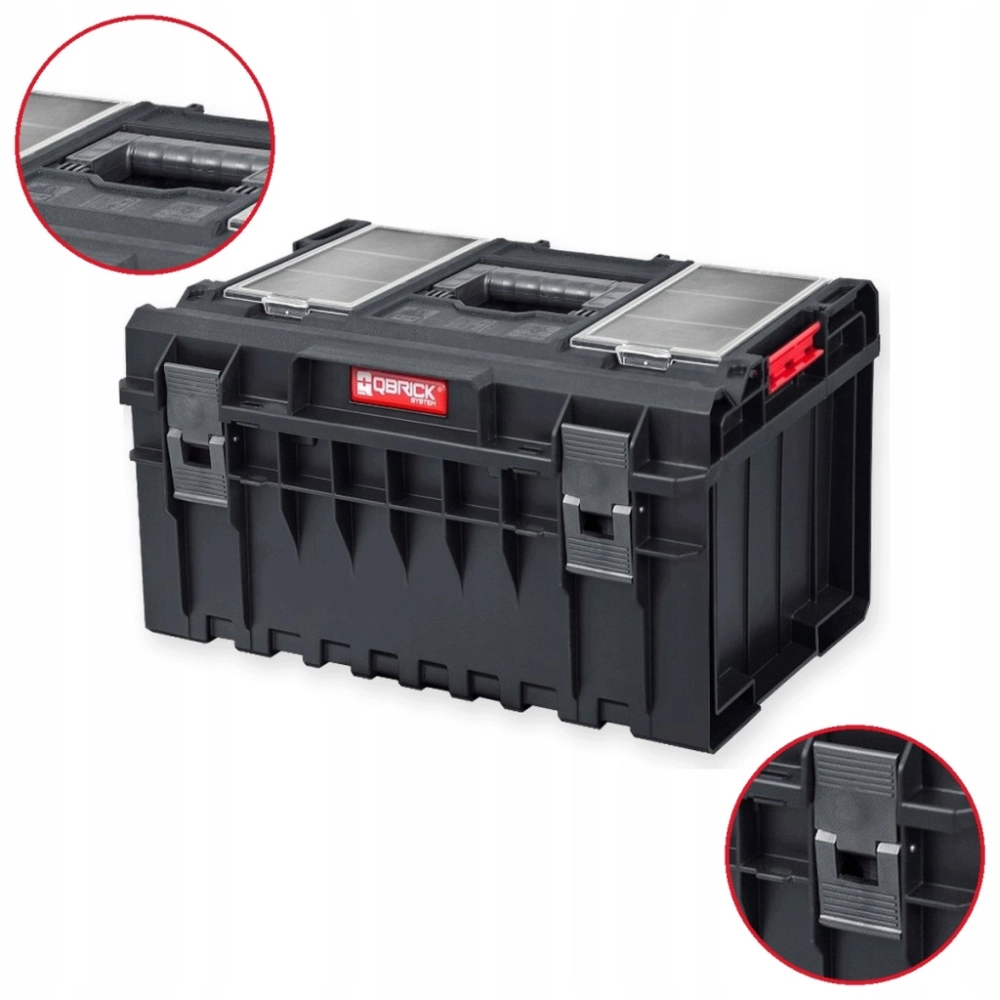 SKRZYNKA NARZĘDZIOWA QBRICK ONE 350 PROFI 38 L ORGANIZERY W POKRYWIE