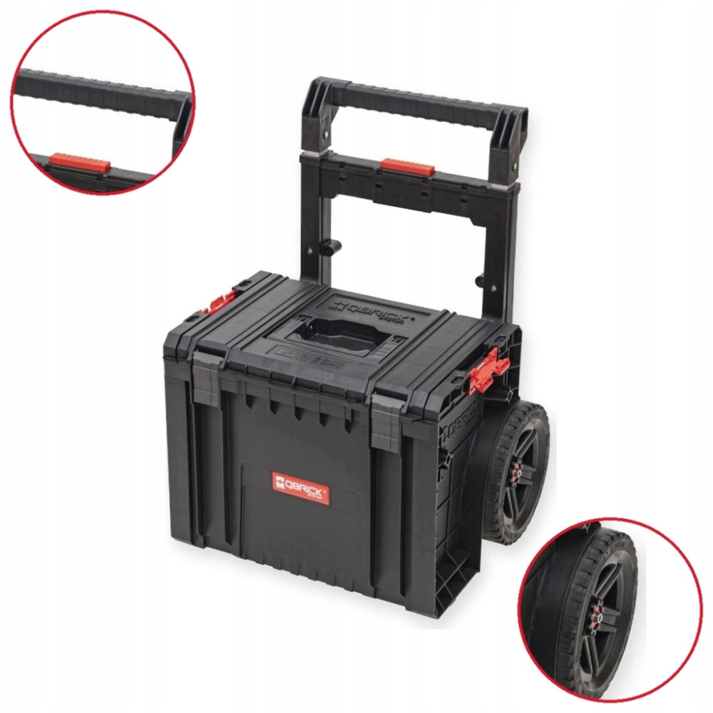 SKRZYNIA NARZĘDZIOWA QBRICK PRO CART PLUS 29 L KOŁA UCHWYT TELESKOPOWY