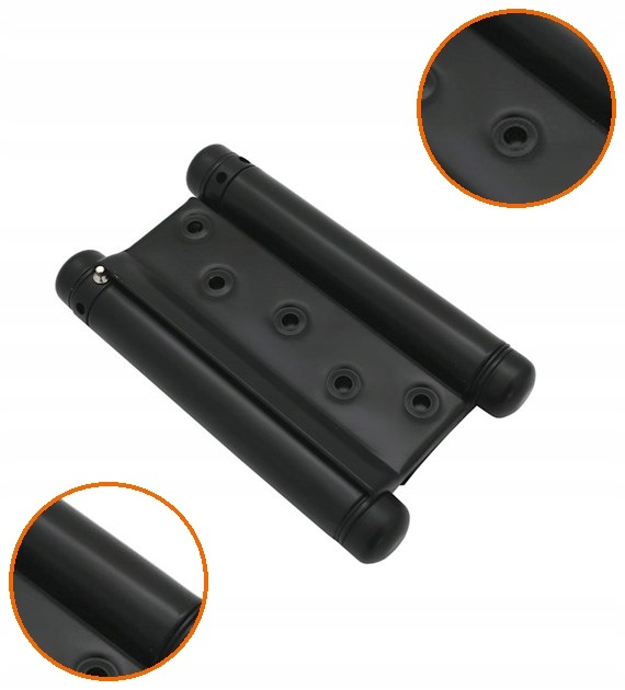 ZAWIAS WAHADŁOWY 150 MM CZARNY MATOWY SPRĘŻYNOWY DWUKIERUNKOWY DO DRZWI
