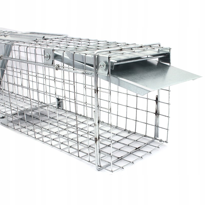 ŻYWOŁAPKA DWUWEJŚCIOWA 65X17X20 CM PUŁAPKA NA KUNY SZCZURY OCYNKOWANA