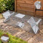 ŻYWOŁAPKA DWUWEJŚCIOWA 65X17X20 CM PUŁAPKA NA KUNY SZCZURY OCYNKOWANA