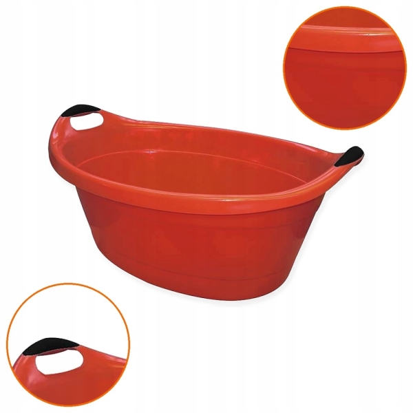 MISKA OWALNA PLASTIKOWA 40 L 710X490X310 MM DO PRANIA SPRZĄTANIA AGD